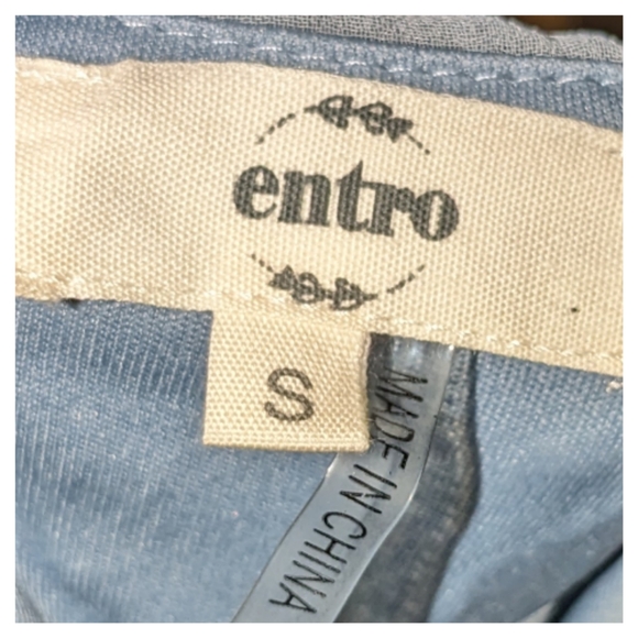 Entro blue & white polka dot small dress - Picture 2 of 3